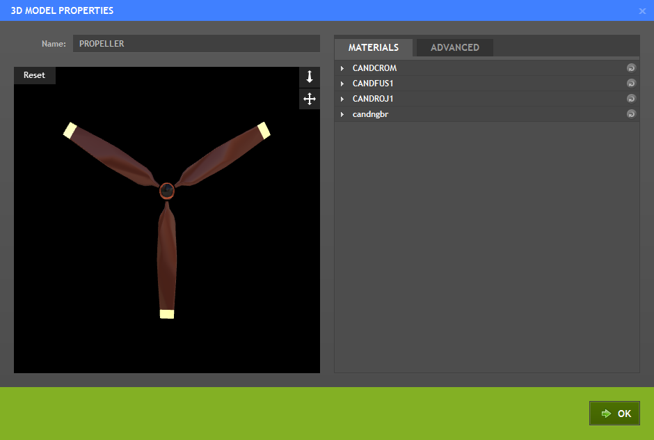 image of 3d import screen showing propeller